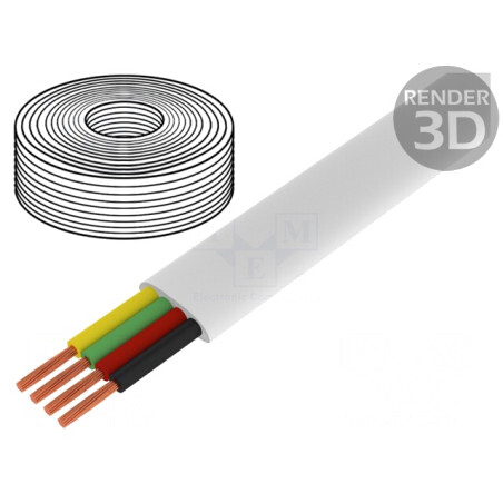 Cablu Telecomunicații Litat Alb 100m CCA | Electronic-mag.ro | Componente Electronice