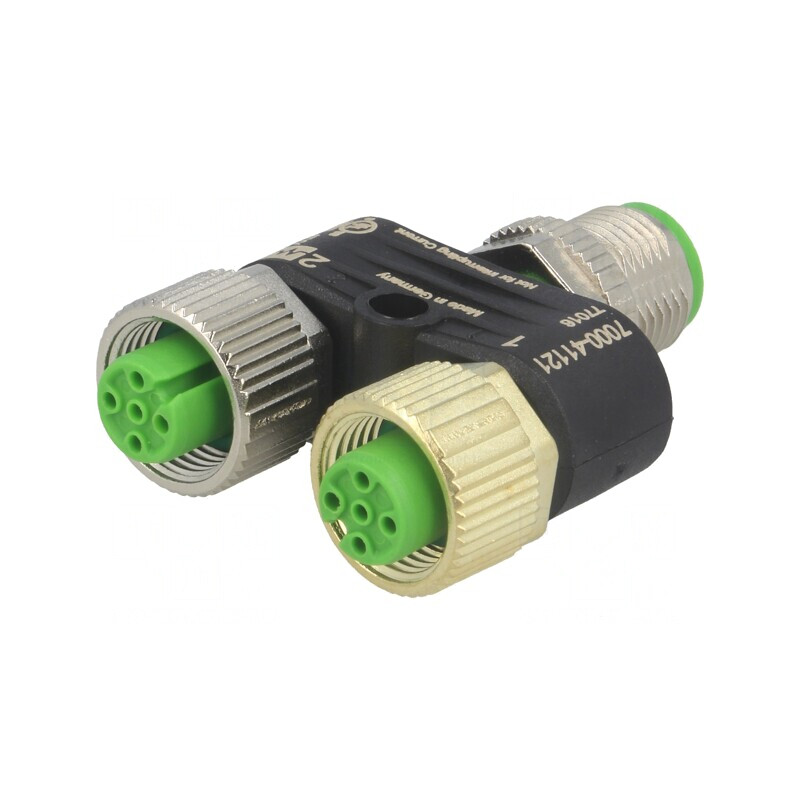 Adaptor T M12 Tată-Mamă x2 DeviceNet/CANopen | Electronic-mag.ro | Componente Electronice