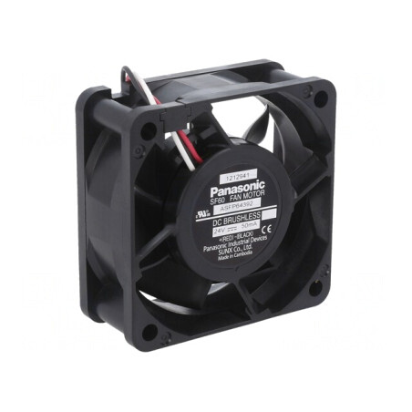 Ventilator axial 24VDC 60x60x25mm 24,6m3/h 21dBA cu bilă | Electronic-mag.ro | Componente Electronice