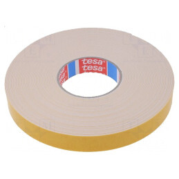 Bandă dublă adezivă acrilică albă 25mm x 25m | Electronic-mag.ro | Componente Electronice