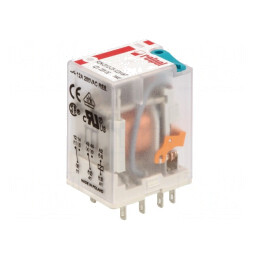 Releu electromagnetic DPDT 220VDC 24A | Electronic-mag.ro | Componente Electronice
