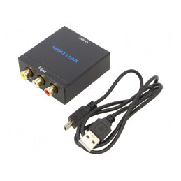 Convertor HDMI la RCA USB Negru | Electronic-mag.ro | Componente Electronice