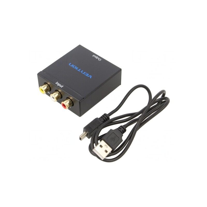 Convertor HDMI la RCA USB Negru | Electronic-mag.ro | Componente Electronice