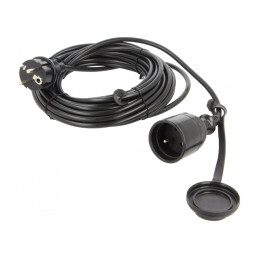 Prelungitor alimentare negru 10m 10A | Electronic-mag.ro | Componente Electronice