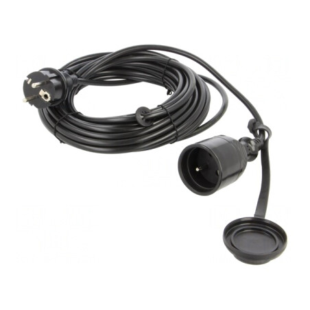 Prelungitor alimentare negru 10m 10A | Electronic-mag.ro | Componente Electronice