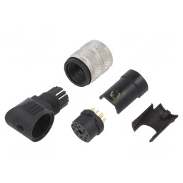 Conector M16 Mufă Mamă 12 PIN Lipire Cablu 3A 32V IP40 | Electronic-mag.ro | Componente Electronice