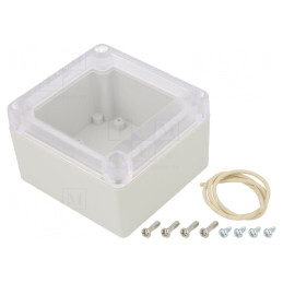 Carcasă universală policarbonat 80x85x55mm Ritec | Electronic-mag.ro | Componente Electronice