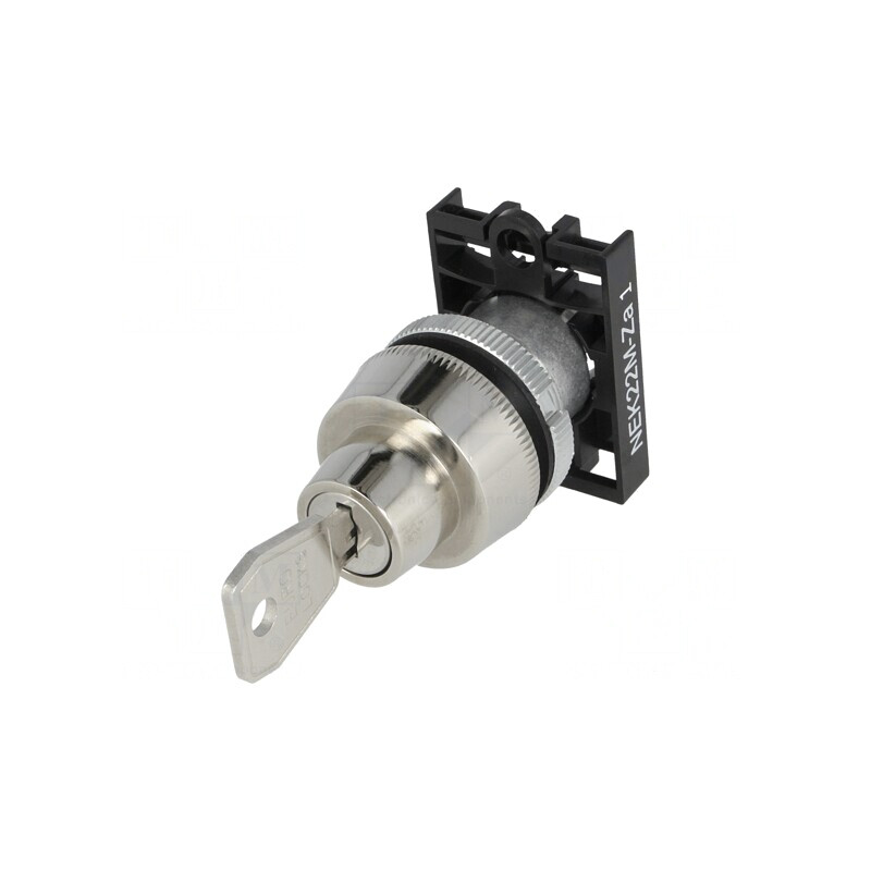 Comutator Rotativ cu Cheie 22mm Gri IP40 | Electronic-mag.ro | Componente Electronice