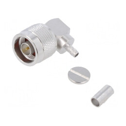 Mufă N tată unghi 90° 50Ω PTFE | Electronic-mag.ro | Componente Electronice