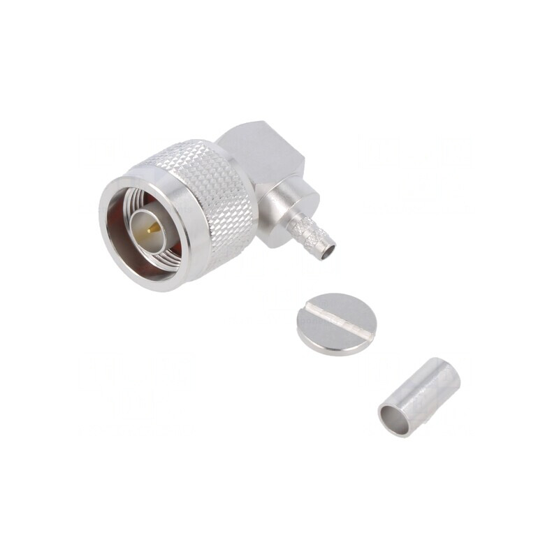 Mufă N tată unghi 90° 50Ω PTFE | Electronic-mag.ro | Componente Electronice