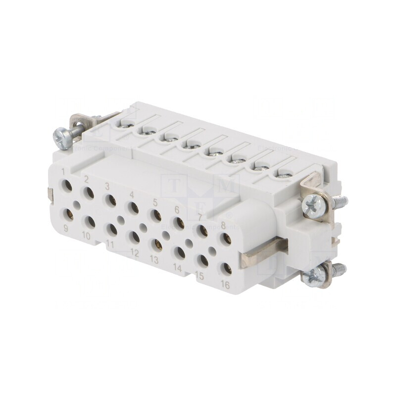 Conector inserturi contact mamă 16 pini 16 PE HDC | Electronic-mag.ro | Componente Electronice