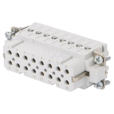 Conector inserturi contact mamă 16 pini 16 PE HDC | Electronic-mag.ro | Componente Electronice