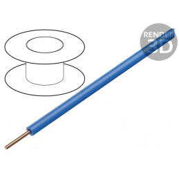 Cablu Cu PVC Albastru 0,2mm2 100m 60V