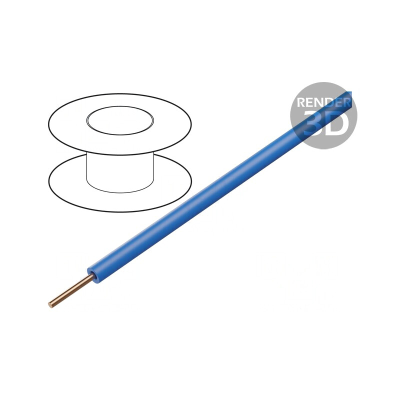 Cablu Cu PVC Albastru 0,2mm2 100m 60V | Electronic-mag.ro | Componente Electronice
