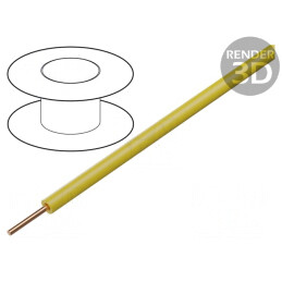 Cablu Sârmă Cu 0,2mm2 PVC Galben 100m | Electronic-mag.ro | Componente Electronice