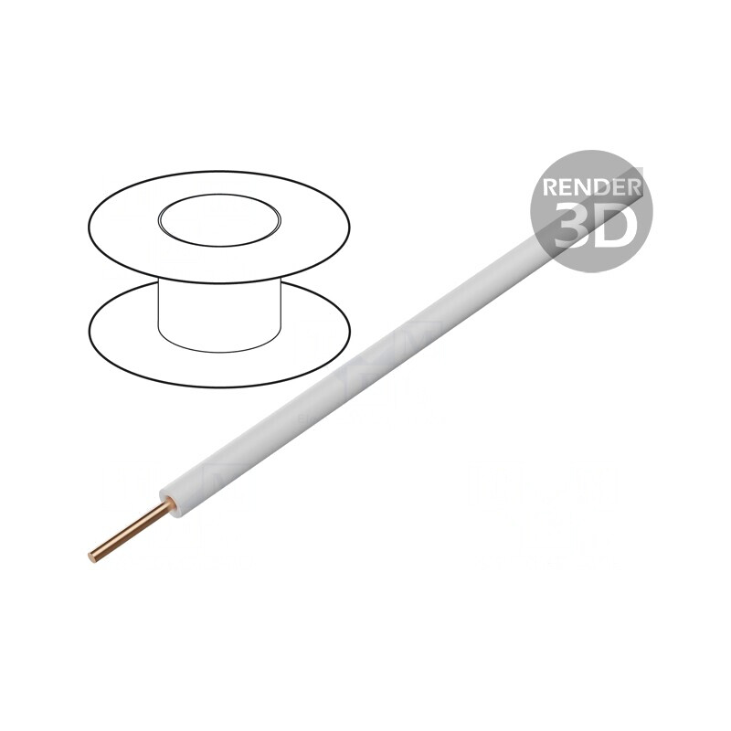 Cablu Sârmă Cu 0,2mm² PVC Alb 100m | Electronic-mag.ro | Componente Electronice
