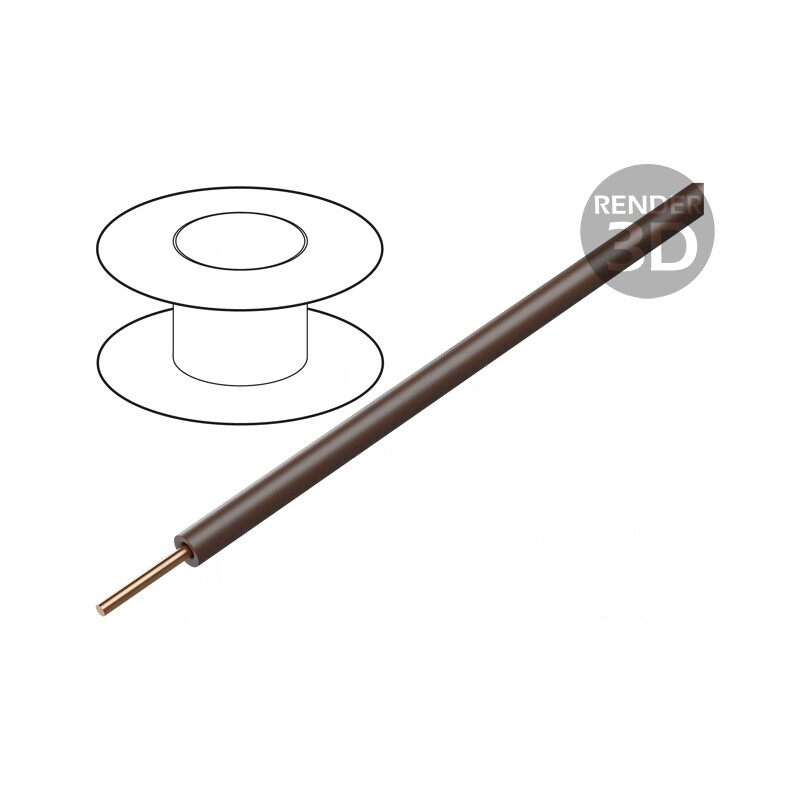 Cablu sârmă Cu 0,2mm2 PVC maro 100m 60V | Electronic-mag.ro | Componente Electronice