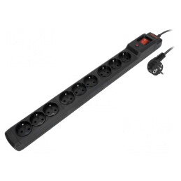 Prelungitor cu 9 Prize și Protecție la Supratensiune 10A | Electronic-mag.ro | Componente Electronice