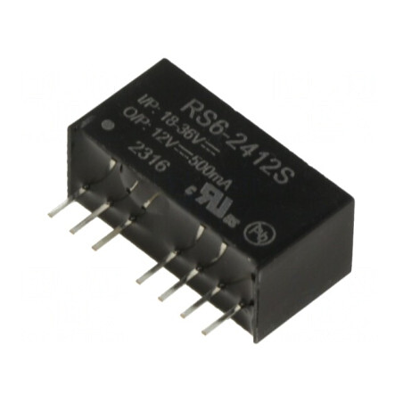 Convertor DC/DC 6W 18-36V la 12V 500mA SIP8 | Electronic-mag.ro | Componente Electronice