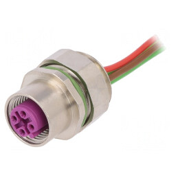 Soclu M12 5 PIN mamă pentru cabluri Profibus M16x1.5