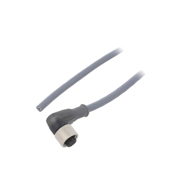 Cablu de Conectare M12 5 pini 3m unghi 63VAC 2,2A | Electronic-mag.ro | Componente Electronice