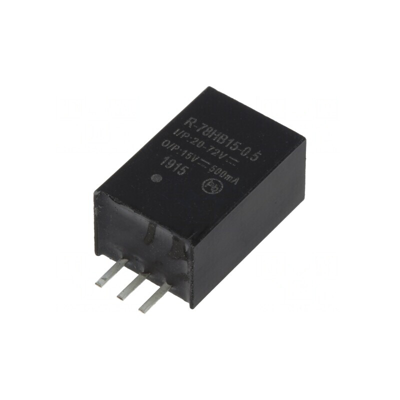 Convertor DC/DC 7.5W 20-72V la 15V 0.5A SIP3 | Electronic-mag.ro | Componente Electronice