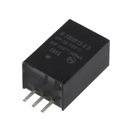 Convertor DC/DC 7.5W 20-72V la 15V 0.5A SIP3 | Electronic-mag.ro | Componente Electronice