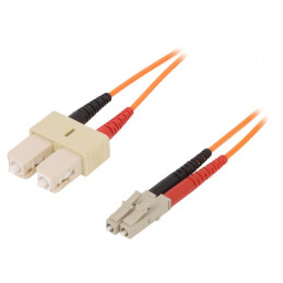 Patch cord fibră OM2 LC/UPC SC/UPC 2m portocaliu LSZH