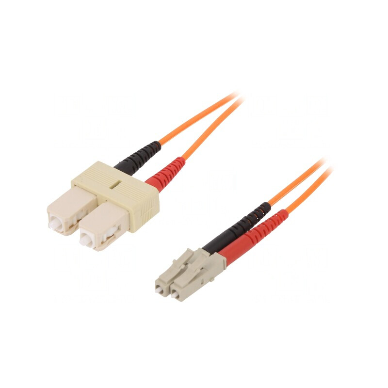 Patch cord fibră OM2 LC/UPC SC/UPC 2m portocaliu LSZH | Electronic-mag.ro | Componente Electronice