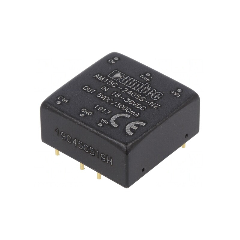Convertor DC/DC 15W 18-36V la 5V 3A 1x1 | Electronic-mag.ro | Componente Electronice Convertor DC/DC 15W 18-36V la 5V 3A 1x1 | Electronic-mag.ro | Componente Electronice