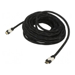 Cablu HDMI 1.4 Textil 10m Negru | Electronic-mag.ro | Componente Electronice