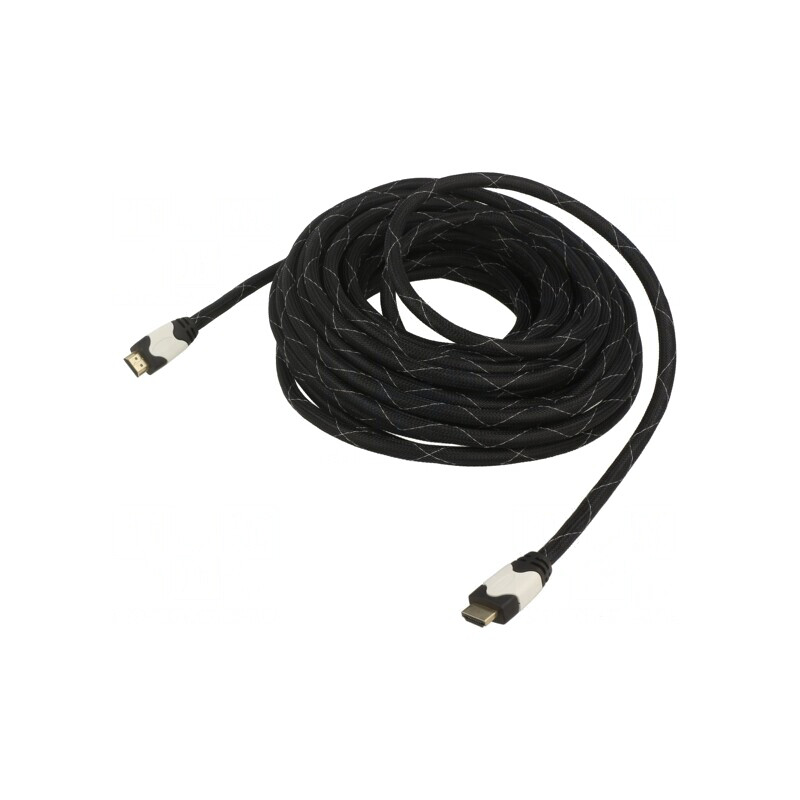 Cablu HDMI 1.4 Textil 10m Negru | Electronic-mag.ro | Componente Electronice