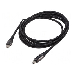 Cablu USB C 2m Negru 480Mbps