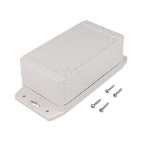 Carcasă Universală cu Lame de Fixare 91x159x62mm Gri | Electronic-mag.ro | Componente Electronice
