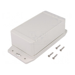 Carcasă Universală cu Lame de Fixare 91x159x62mm Gri | Electronic-mag.ro | Componente Electronice