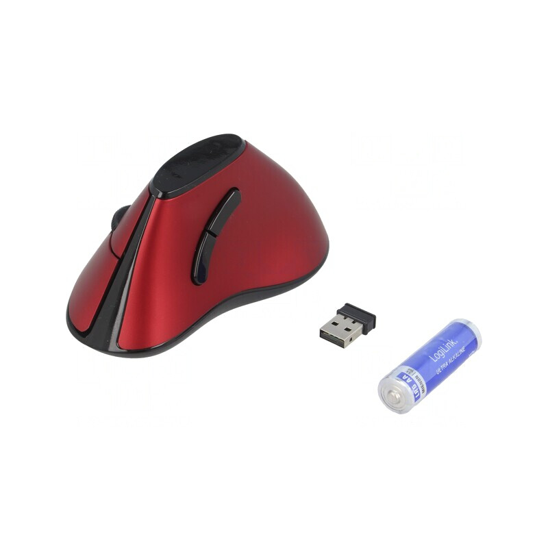 Mouse optic roșu fără fir 5 butoane USB | Electronic-mag.ro | Componente Electronice