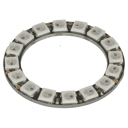 Inel LED RGB 5VDC 16 Diode WS2812B 44,5mm | Electronic-mag.ro | Componente Electronice