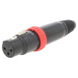 Mufă XLR Mamă pe Cablu 3 PIN pentru Lipire | Electronic-mag.ro | Componente Electronice