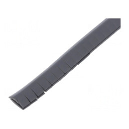 Ecrane pentru orificii şi margini | PVC | L: 10m | neagră | H: 12mm | OKB-N-2,5 GRAY