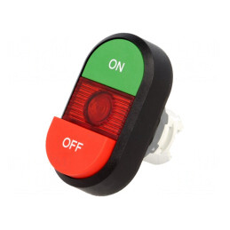 Comutator dublu 22mm verde-roșu IP66 | Electronic-mag.ro | Componente Electronice