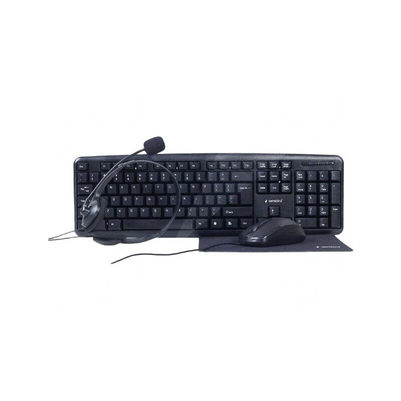 Kit Birou Negru USB A 1,8m US Layout 3,5mm | Electronic-mag.ro | Componente Electronice