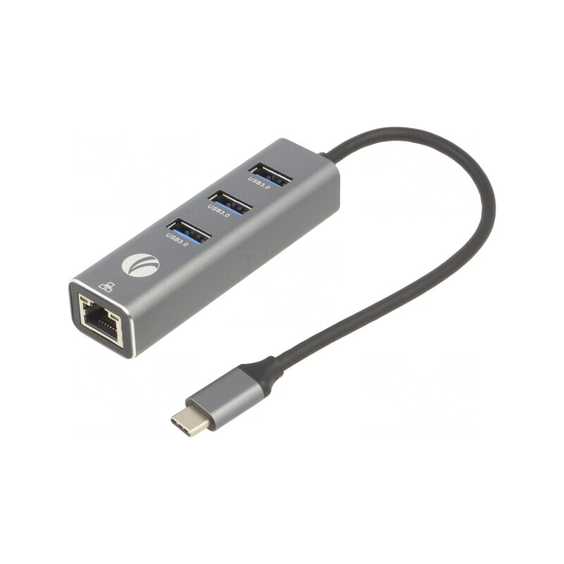 Hub USB 3.0 cu RJ45 și 3 Porturi USB-A, USB-C | Electronic-mag.ro | Componente Electronice