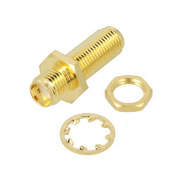 Adaptor SMA mamă ambele părți 50Ω aurit PTFE | Electronic-mag.ro | Componente Electronice