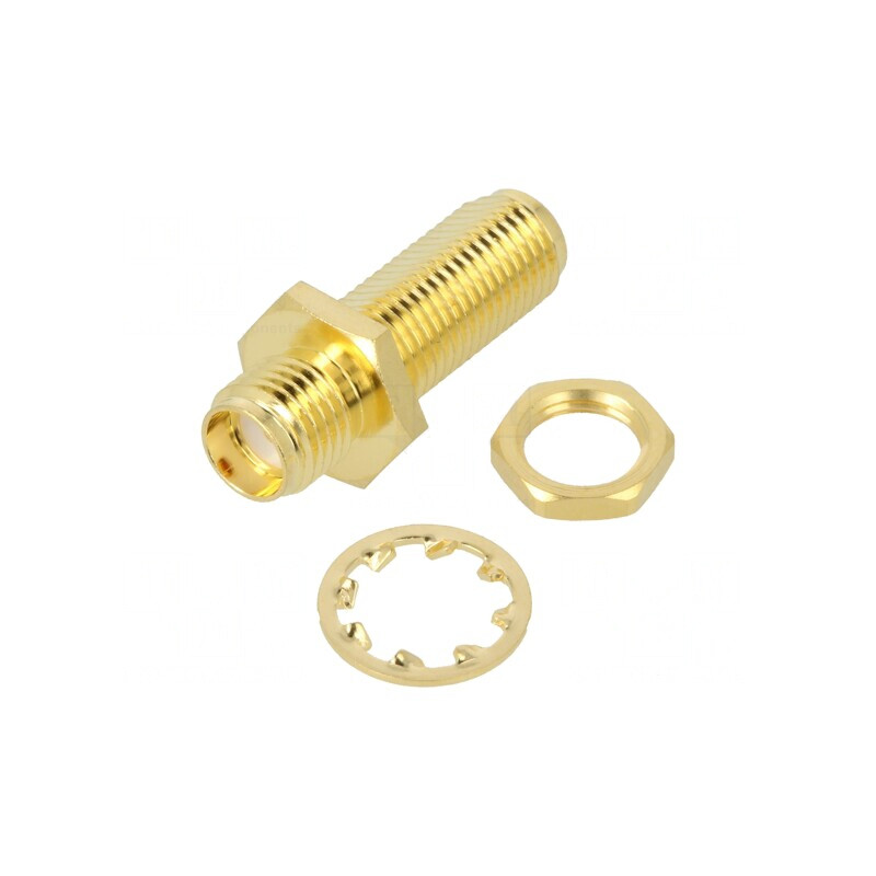 Adaptor SMA mamă ambele părți 50Ω aurit PTFE | Electronic-mag.ro | Componente Electronice