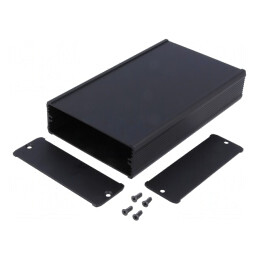 Carcasă aluminiu neagră TUF 94x160x32mm | Electronic-mag.ro | Componente Electronice