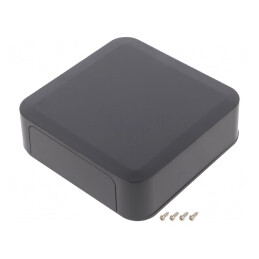 Carcasă ABS Gri Închis 125x125x35mm PF13-4-13D | Electronic-mag.ro | Componente Electronice