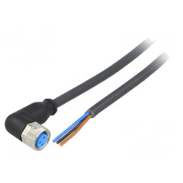 Cablu M8 3-PIN 2m unghi 60VAC 4A IP67 | Electronic-mag.ro | Componente Electronice