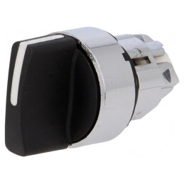 Comutator Rotativ 22mm Negru 2 Poziții | Electronic-mag.ro | Componente Electronice