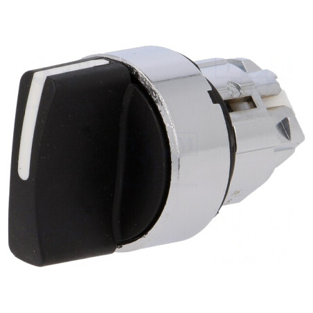 Comutator Rotativ 22mm Negru 2 Poziții | Electronic-mag.ro | Componente Electronice