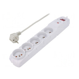 Prelungitor cu protecție 5 prize 3M Gri | Electronic-mag.ro | Componente Electronice